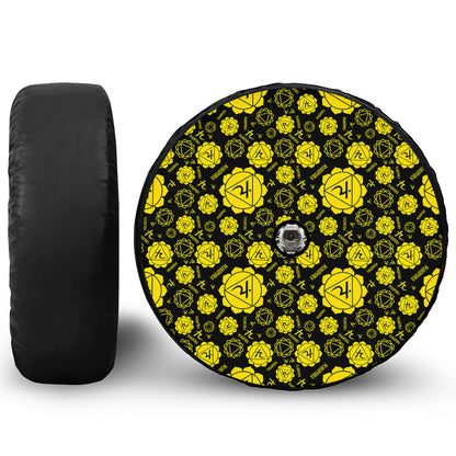 Manipura Chakra Pattern Print Tire Cover With Camera Hole