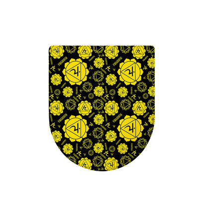 Manipura Chakra Pattern Print Toilet Lid Cover
