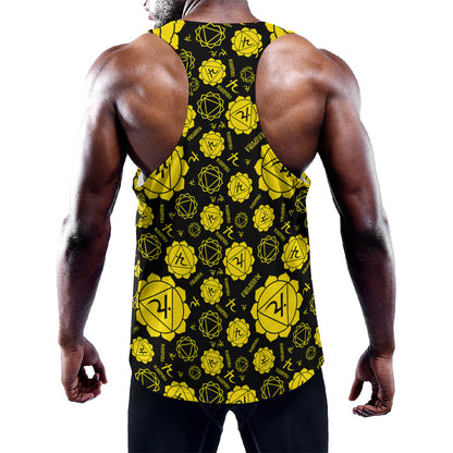 Manipura Chakra Pattern Print Training Tank Top
