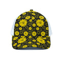 Manipura Chakra Pattern Print White Mesh Trucker Hat