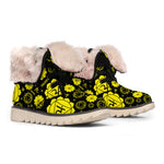 Manipura Chakra Pattern Print Winter Boots