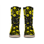 Manipura Chakra Pattern Print Winter Boots