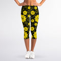Manipura Chakra Pattern Print Women's Capri Leggings