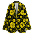 Manipura Chakra Pattern Print Women's Cotton Blazer