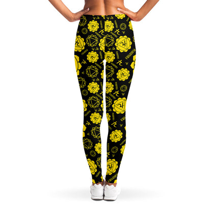Manipura Chakra Pattern Print Women's Leggings