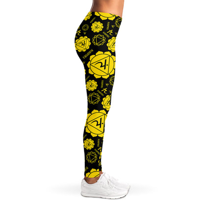 Manipura Chakra Pattern Print Women's Leggings