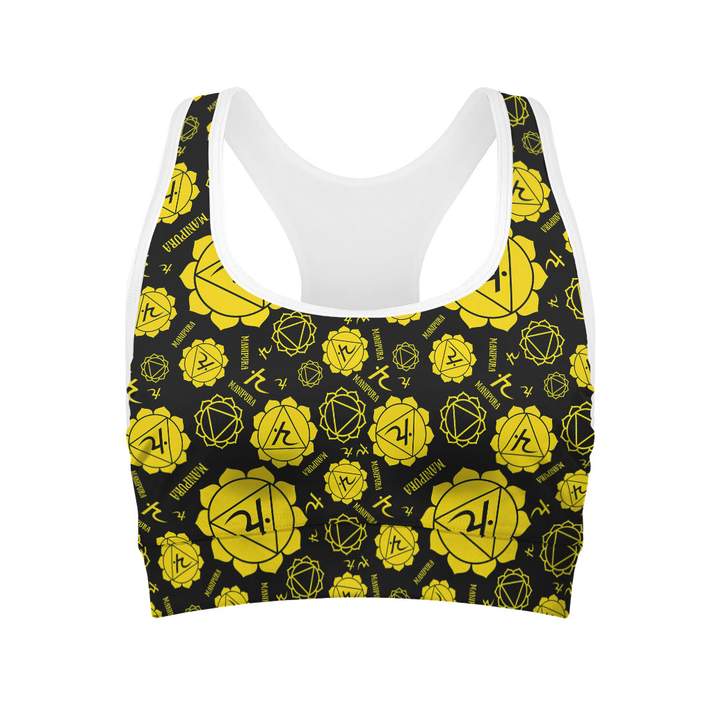 Manipura Chakra Pattern Print Women's Sports Bra