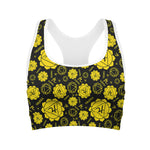 Manipura Chakra Pattern Print Women's Sports Bra