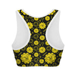Manipura Chakra Pattern Print Women's Sports Bra