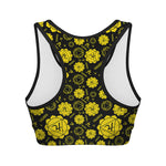 Manipura Chakra Pattern Print Women's Sports Bra