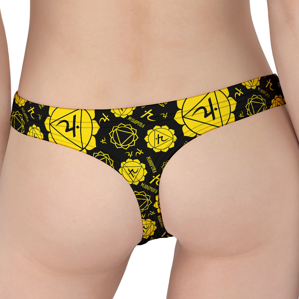 Manipura Chakra Pattern Print Women's Thong