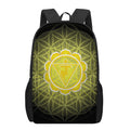 Manipura Chakra Spiritual Print 17 Inch Backpack