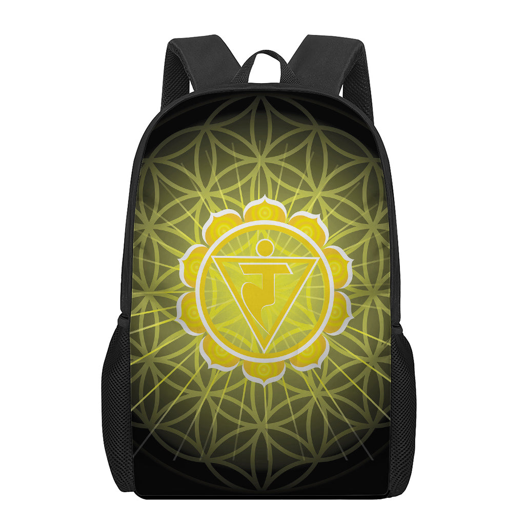 Manipura Chakra Spiritual Print 17 Inch Backpack
