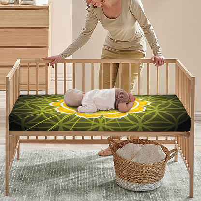 Manipura Chakra Spiritual Print Baby Crib Sheet