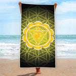 Manipura Chakra Spiritual Print Beach Towel