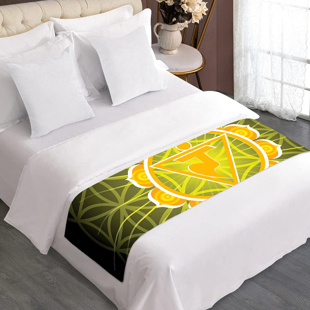Manipura Chakra Spiritual Print Bed Runner