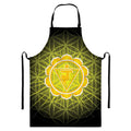 Manipura Chakra Spiritual Print Bib Apron With Pocket