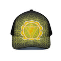 Manipura Chakra Spiritual Print Black Mesh Trucker Hat