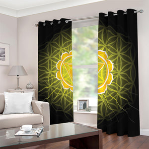 Manipura Chakra Spiritual Print Blackout Grommet Curtains