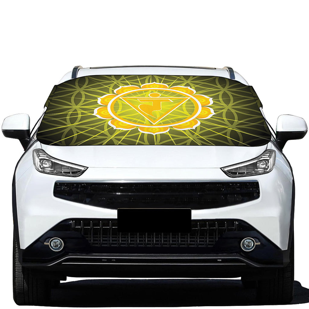 Manipura Chakra Spiritual Print Car Windshield Snow Cover