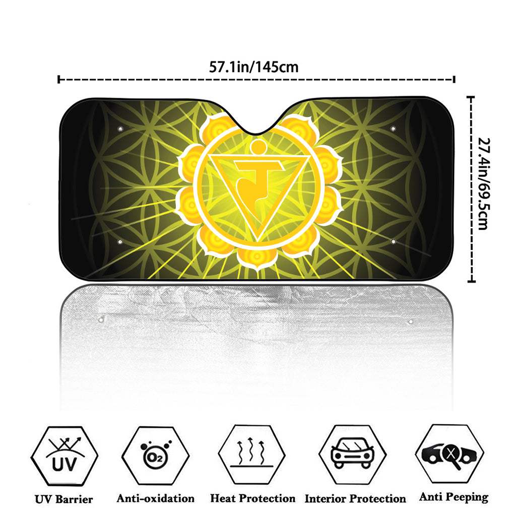 Manipura Chakra Spiritual Print Car Windshield Sun Shade