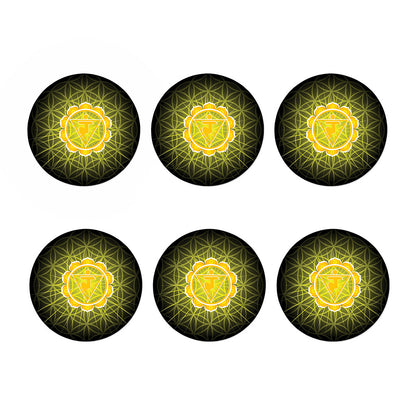 Manipura Chakra Spiritual Print Coaster Set