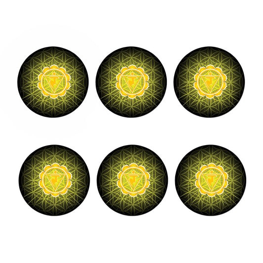 Manipura Chakra Spiritual Print Coaster Set