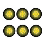 Manipura Chakra Spiritual Print Coaster Set