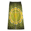 Manipura Chakra Spiritual Print Cotton Front Slit Maxi Skirt