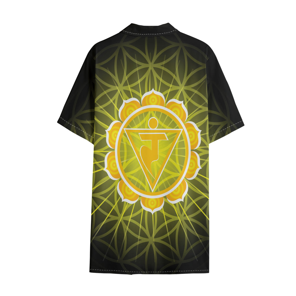 Manipura Chakra Spiritual Print Cotton Hawaiian Shirt
