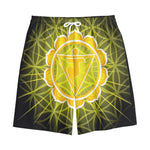 Manipura Chakra Spiritual Print Cotton Shorts