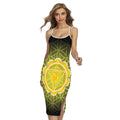 Manipura Chakra Spiritual Print Cross Back Cami Dress