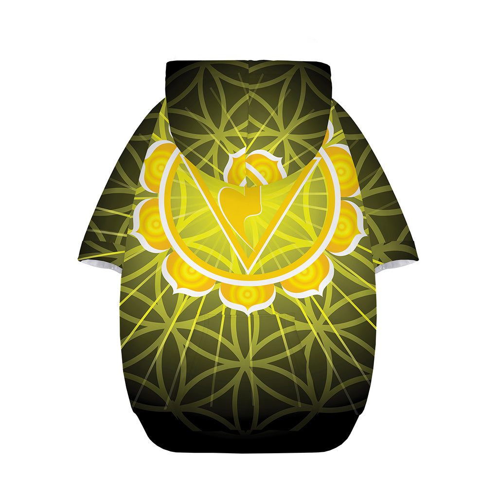 Manipura Chakra Spiritual Print Dog Zip Up Hoodie