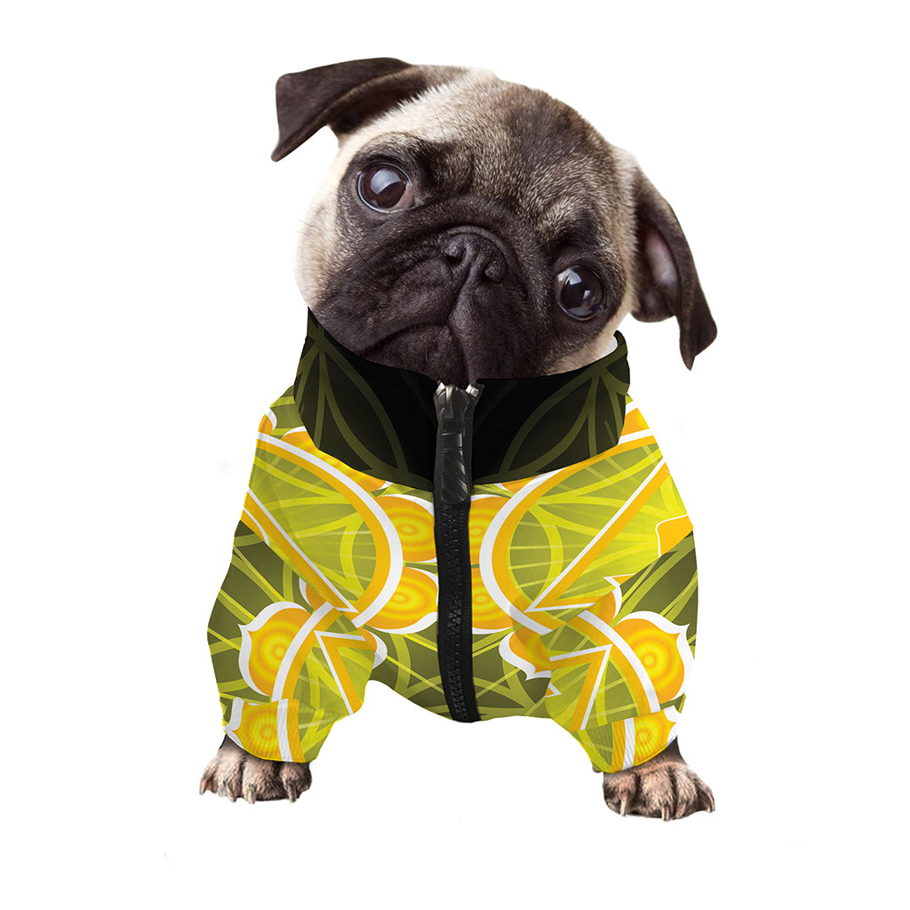 Manipura Chakra Spiritual Print Dog Zip Up Jacket