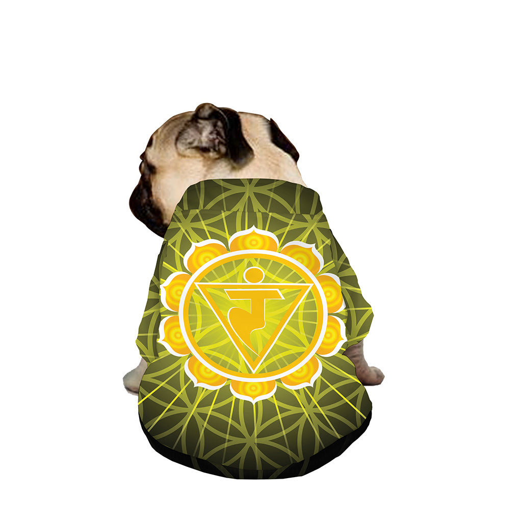 Manipura Chakra Spiritual Print Dog Zip Up Jacket