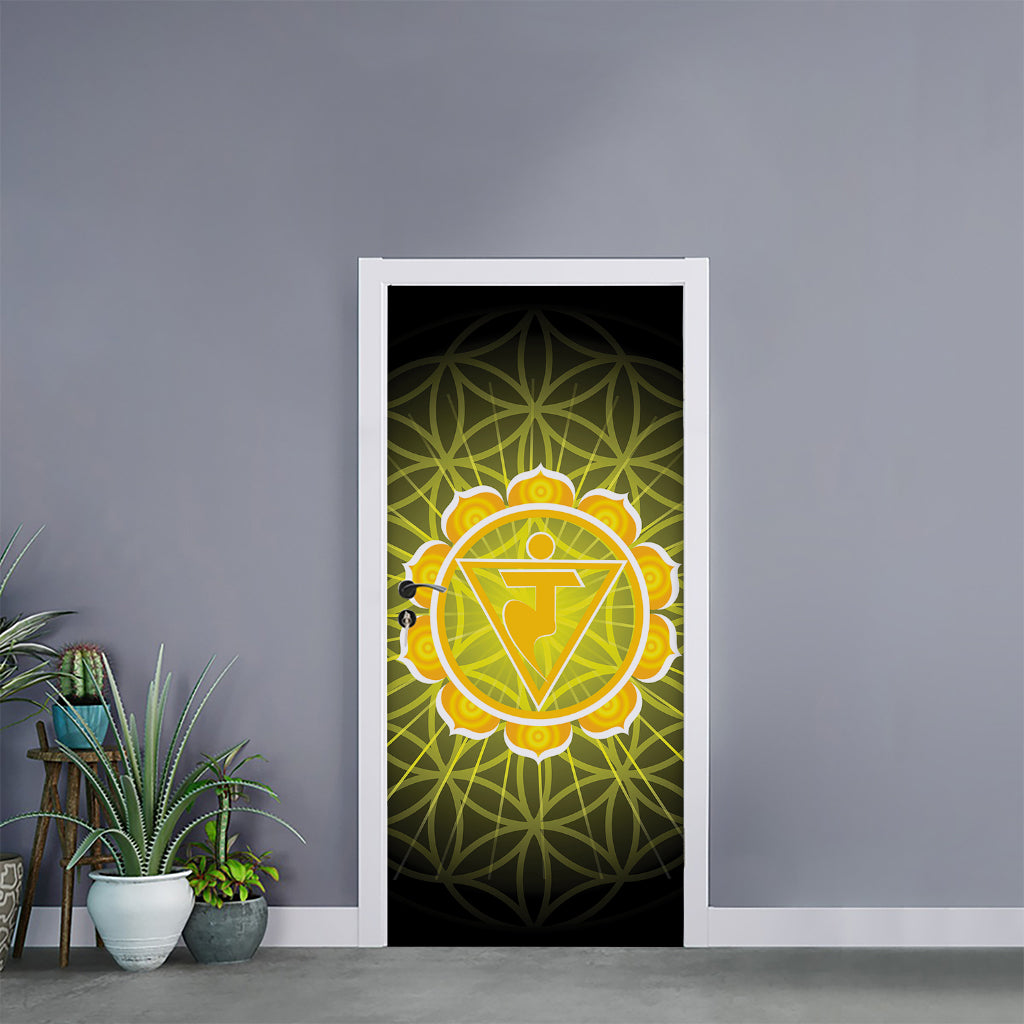Manipura Chakra Spiritual Print Door Sticker