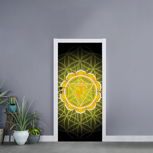 Manipura Chakra Spiritual Print Door Sticker