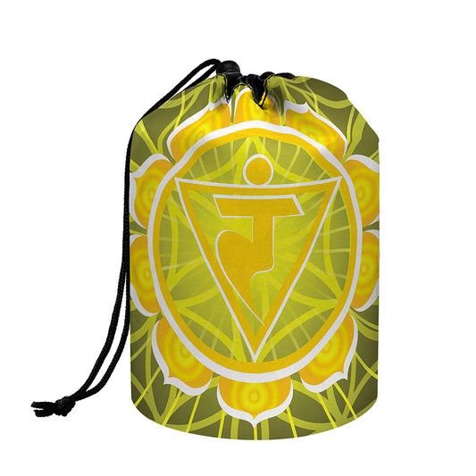 Manipura Chakra Spiritual Print Drawstring Makeup Bag