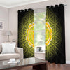 Manipura Chakra Spiritual Print Extra Wide Grommet Curtains