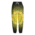 Manipura Chakra Spiritual Print Fleece Lined Knit Pants