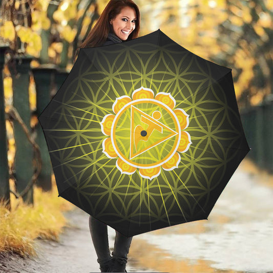Manipura Chakra Spiritual Print Foldable Umbrella