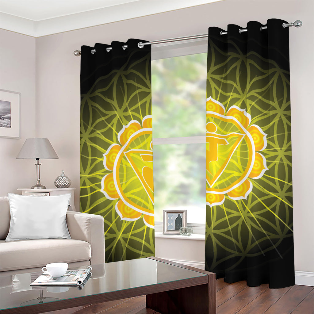 Manipura Chakra Spiritual Print Grommet Curtains