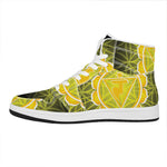 Manipura Chakra Spiritual Print High Top Leather Sneakers