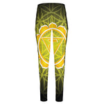 Manipura Chakra Spiritual Print High-Waisted Pocket Leggings