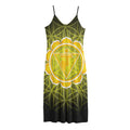 Manipura Chakra Spiritual Print Jersey Midi Cami Dress