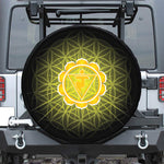 Manipura Chakra Spiritual Print Leather Spare Tire Cover