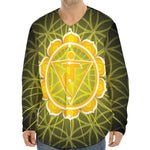 Manipura Chakra Spiritual Print Long Sleeve Baseball Jersey