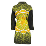 Manipura Chakra Spiritual Print Men's Bathrobe