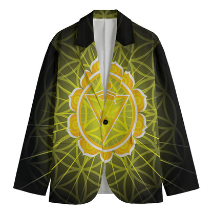 Manipura Chakra Spiritual Print Men's Blazer