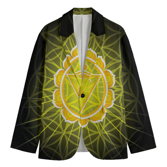 Manipura Chakra Spiritual Print Men's Blazer